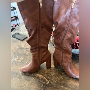 Elegant Brown Over the Knee Boots